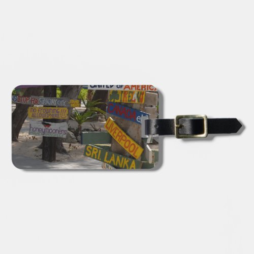 Sign Post Rum Point Grand Cayman Luggage Tag