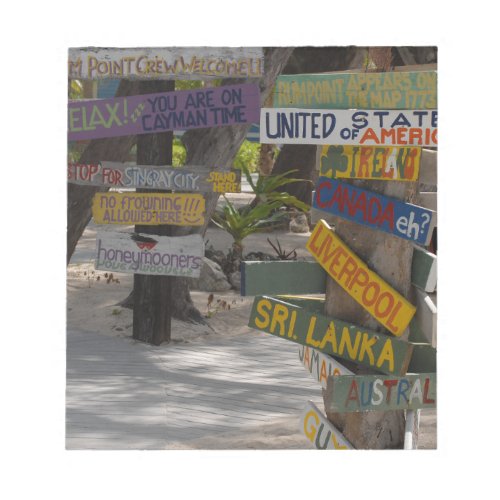 Sign Post Rum Point Grand Cayman Notepad
