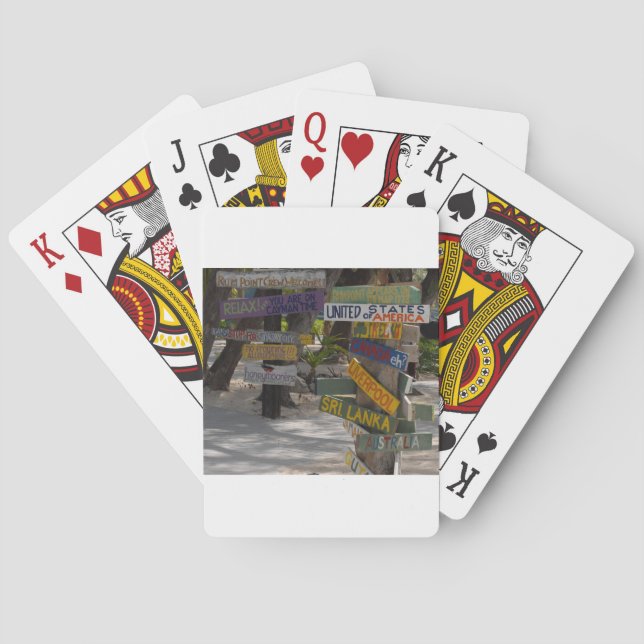 Sign Post Rum Point Grand Cayman Poker Cards (Back)