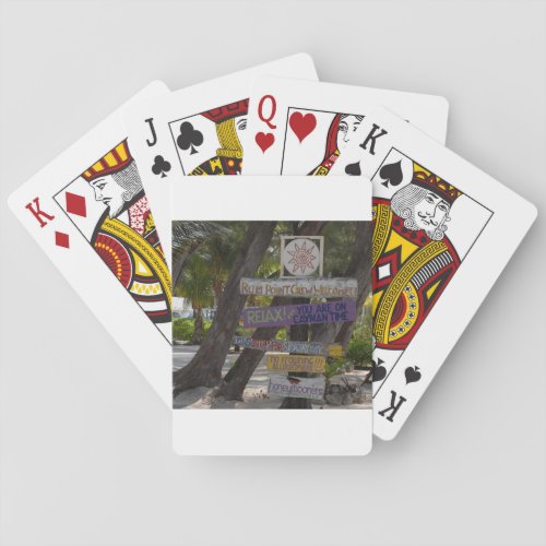 Sign post Rum Point Grand Cayman Poker Cards