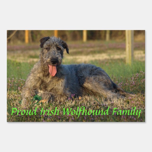 Sign -Proud Irish Wolfhound Family (Front)