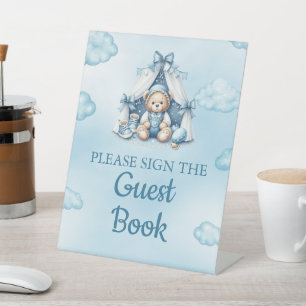Sign The Guest Book Oh Baby Teddy Bear In Tent