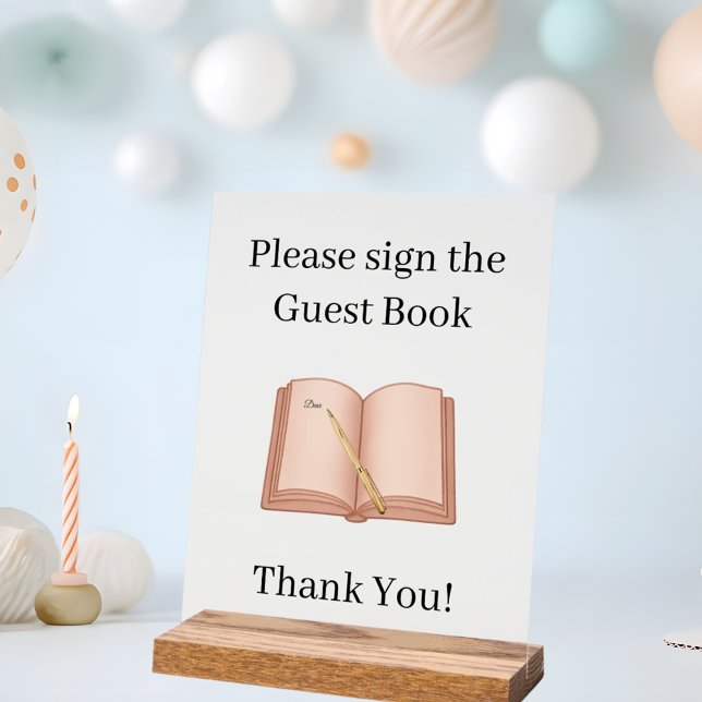 Sign the Guest Book rose gold clear (Creator Uploaded)
