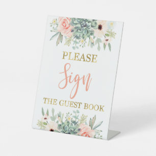 Sign the guest book succulents
