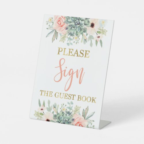 Sign the guest book succulents