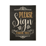 Sign The Guestbook Wedding Reception Wood Poster at Zazzle