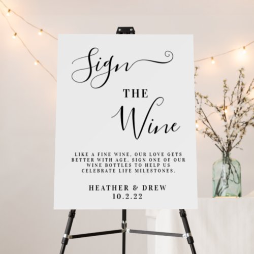 Sign The Wine Milestone Guestbook Wedding Sign