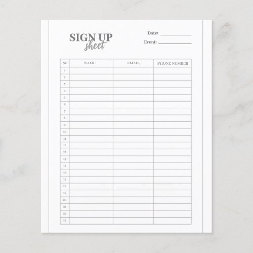 Sign up form template