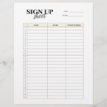 Sign up form template letterhead<br><div class="desc">Sign up form</div>