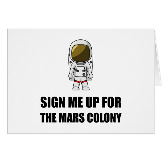 Sign Up Mars Colony Cards (Front Horizontal)
