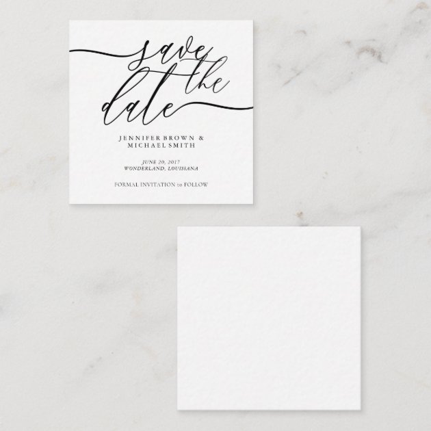 Sign Wedding Custom Photo Mini Save the Date Enclosure Card