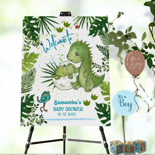 Sign with Hatching Dino for Any Celebration