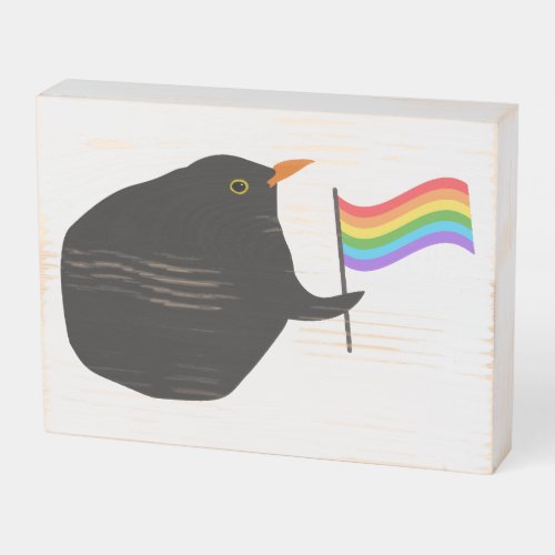 Sign with rainbow pride lgbt flag funny animal