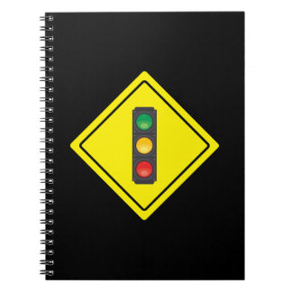 Signal Ahead Traffic Warning Sign Spiral Notebook