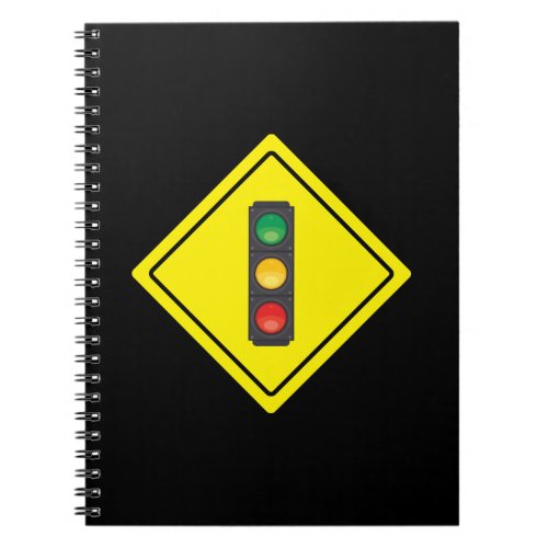 Signal Ahead Traffic Warning Sign Spiral Notebook