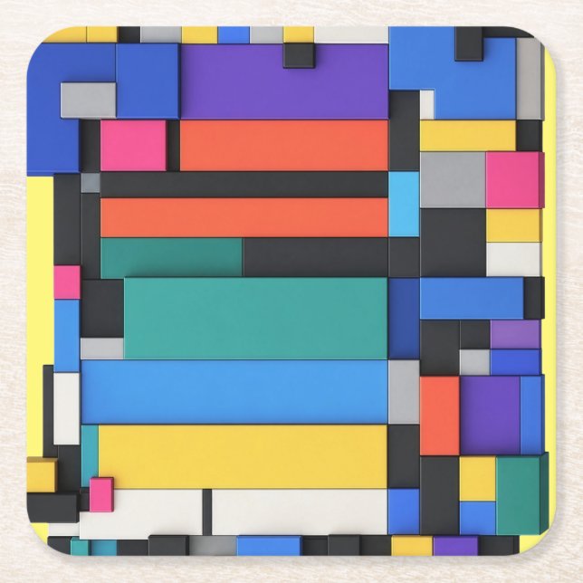 Signal Architecture Square Paper Coaster (Front)