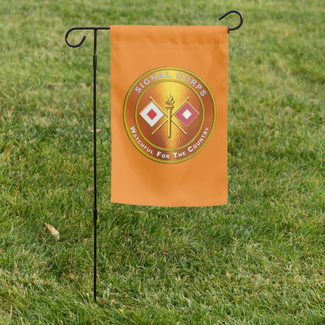 Signal Corps Army Veteran  Garden Flag (In SItu)