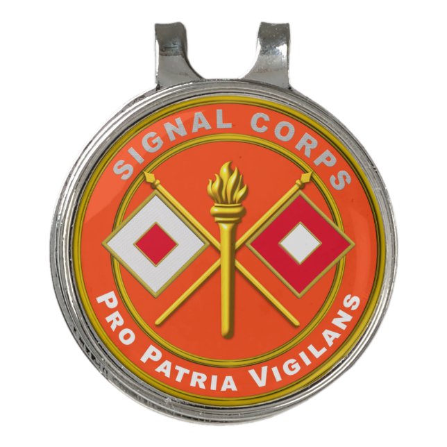 Signal Corps Golf Hat Clip (Front)