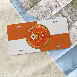 Signal Corps License Plate