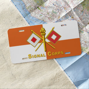 Signal Corps License Plate