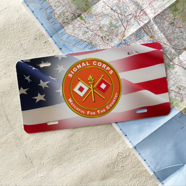  Signal Corps License Plate (In Situ)