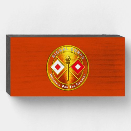 Signal Corps  Veteran Wooden Box Sign