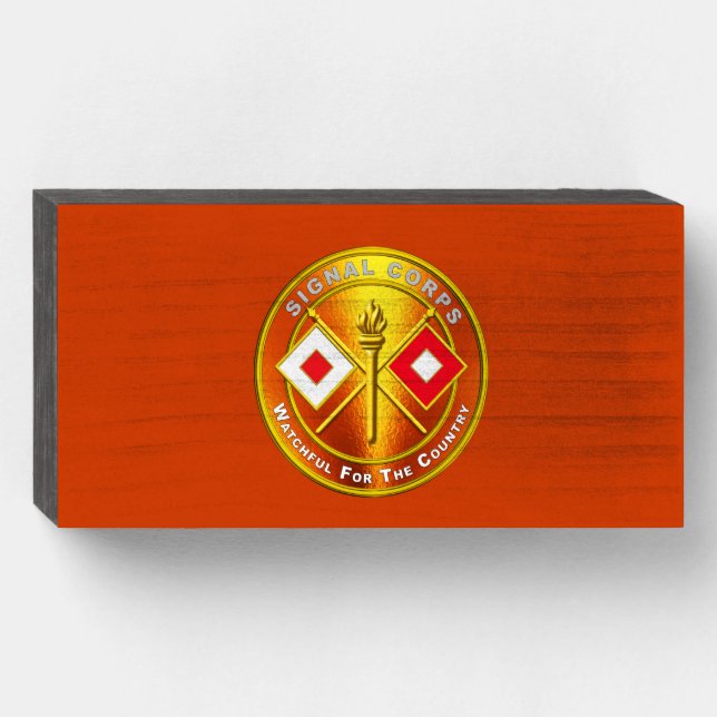 Signal Corps  Veteran Wooden Box Sign (Front Horizontal)
