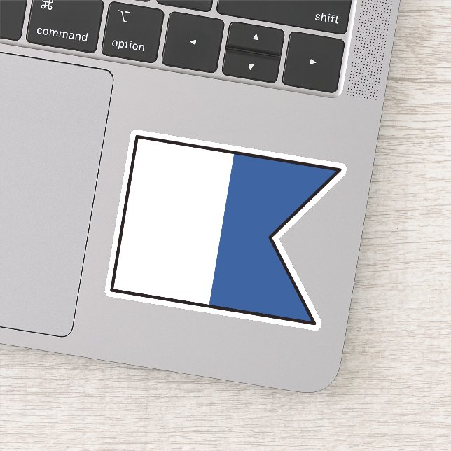 Signal flag ALFA/ALPHA - diver down Sticker (Detail)