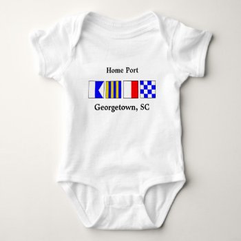 Signal Flag Port Of Georgetown Baby Body Suit Baby Bodysuit by debinSC at Zazzle