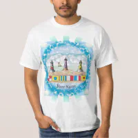 Signal Flags Lighthouse custom name t-shirt | Zazzle