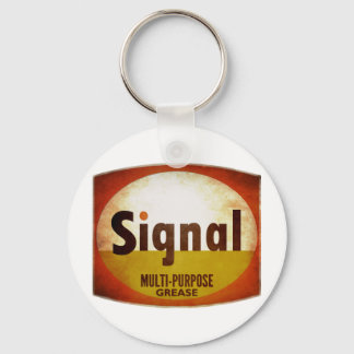 Signal Grease vintage sign weathered Keychain
