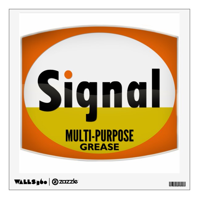 Signal Multi-Purpose Grease sign. Crystal version Wall Decal (Front)