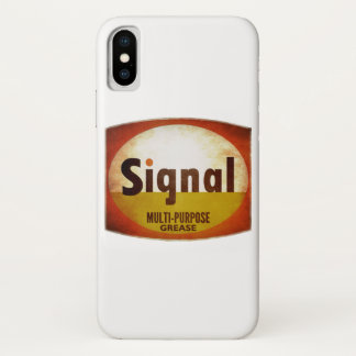 Signal Multi-purpose Grease vintage weathered sign iPhone X Case