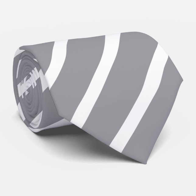Signalgrau gestreift Krawatte Neck Tie (Rolled)