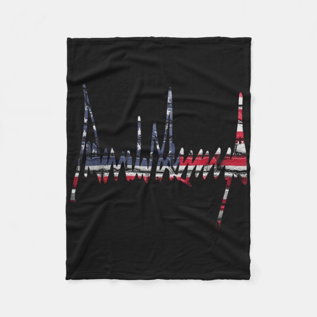 Signature 2024 President Patriotic American Flag U Fleece Blanket (Front)
