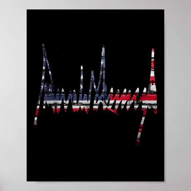 Signature 2024 President Patriotic American Flag U Poster (Front)