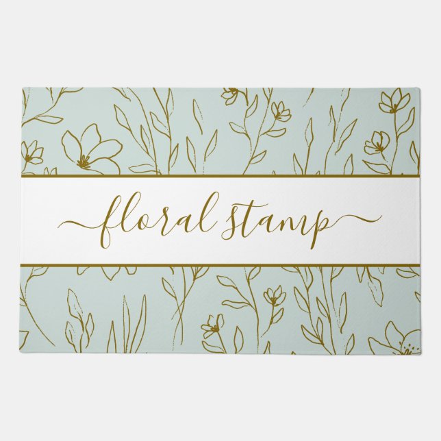 Signature among floral textures doormat (Front)