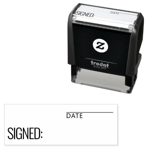 Signature and Date Custom Self_Inking Stamp