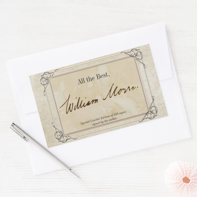  Signature Author BookPlate Template  (Envelope)