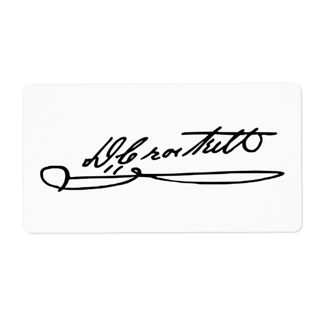 Signature Autograph of Davy Crockett Label (Front)