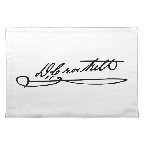 Signature Autograph of Davy Crockett Placemat