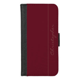 Signature Autumn Burgundy Dashing iPhone 8/7 Wallet Case