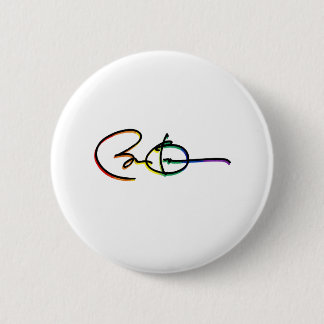 Signature Barack Obama Pride Rainbow - LGBT Politi Pinback Button