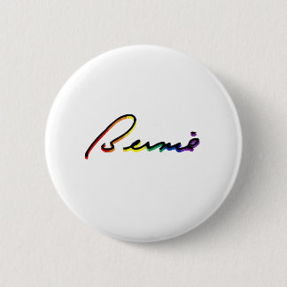 Signature Bernie Sanders Pride Rainbow - LGBT Poli Pinback Button