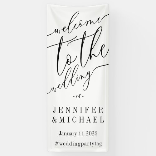 Signature Big Welcome to the wedding Banner