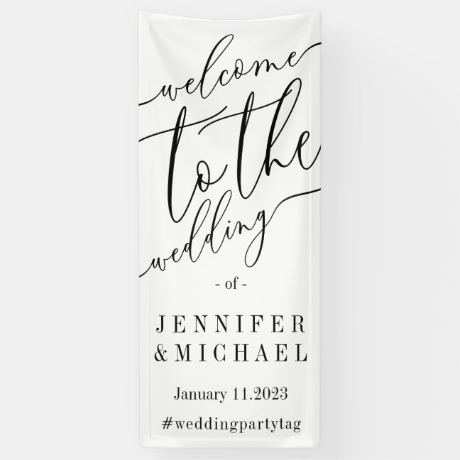 Signature Big Welcome to the wedding Banner