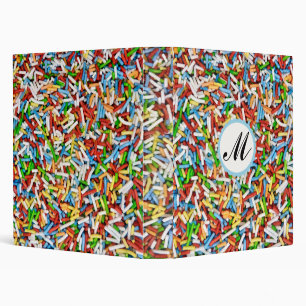 Signature Binder Sprinkles Colorful Monogram