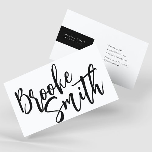 Signature Black and White Elegant Minimalist  Business Card
