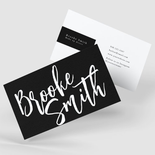 Signature Black and White Elegant Minimalist Business Card