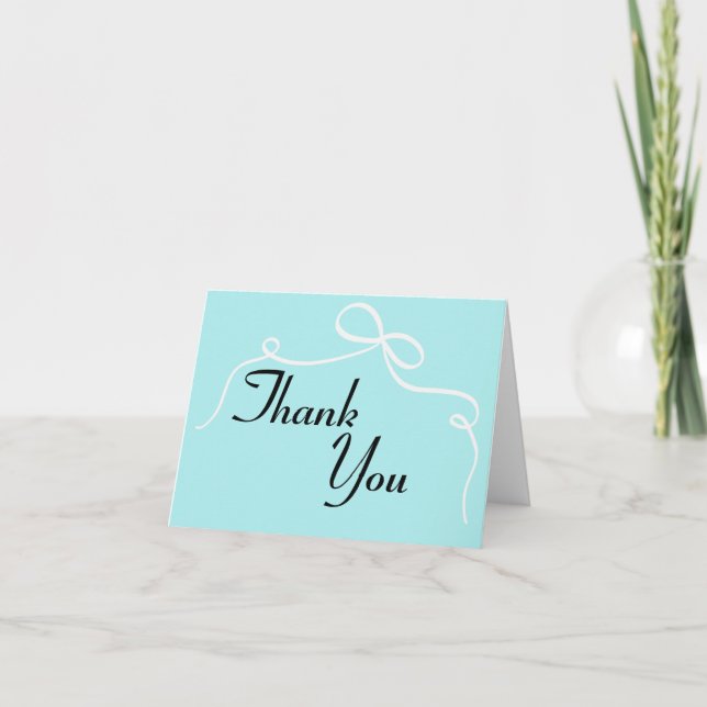 Signature Blue Bridal Thank You Card (Front)